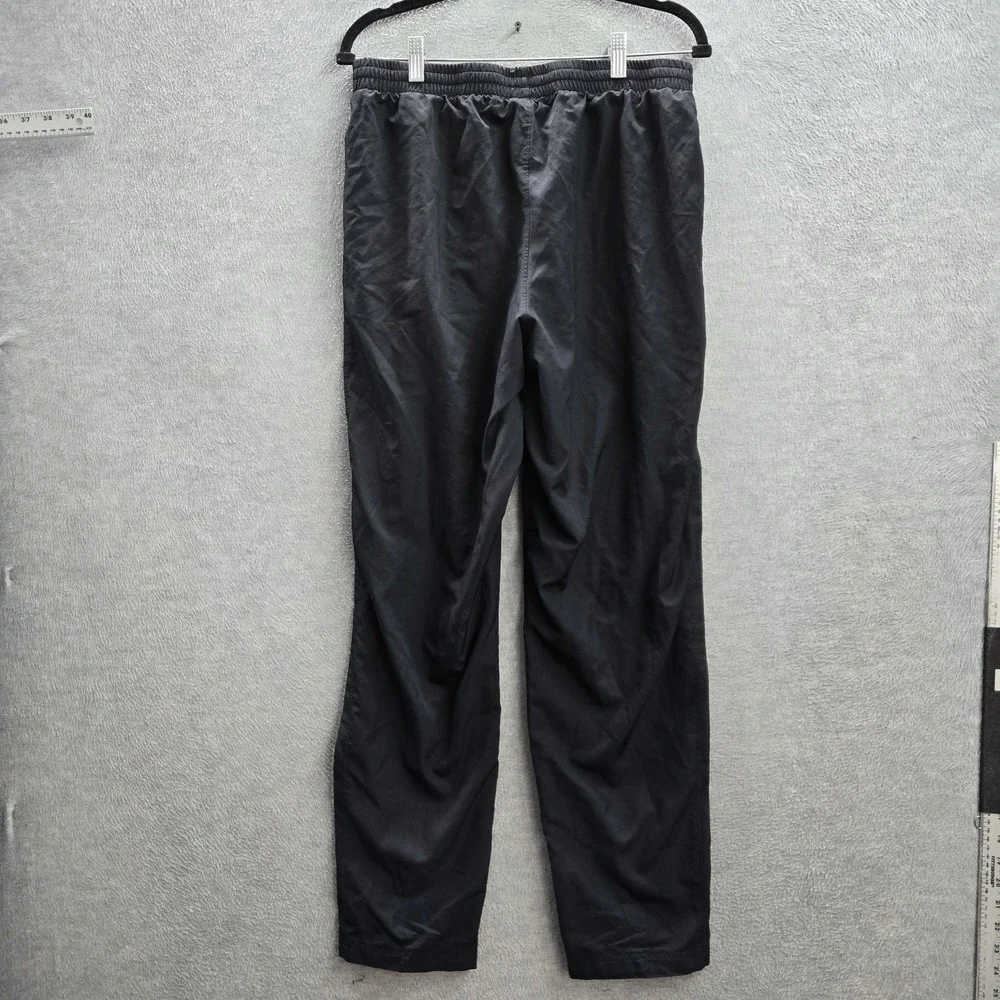 Under Armour Men Activewear Pants L Black Track Zipper Logo Loose 28